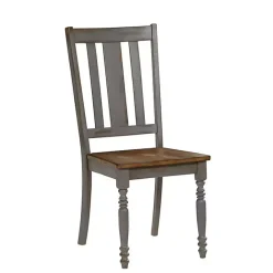 New Kirklands Home and Gray Wooden Dining Chairs, Set of 2 Brown