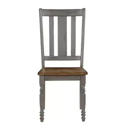 New Kirklands Home and Gray Wooden Dining Chairs, Set of 2 Brown