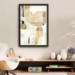 Best Kirklands Home Brown and Tan Shapes Framed Canvas Art Print