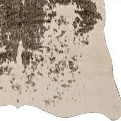 Online Kirklands Home Brown and White Faux Cow Hide Area Rug, 5x7