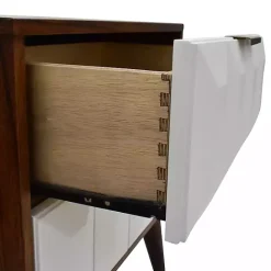 Outlet Kirklands Home Brown and White Wood 2-Drawer Nightstand