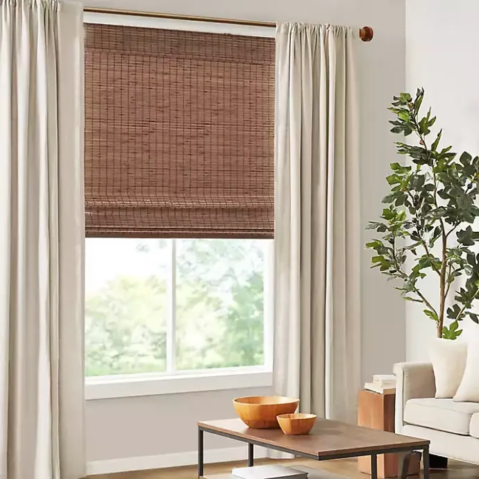 Clearance Kirklands Home Bamboo Light Filtering Roman Shade, 31 in. Brown