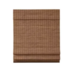 Outlet Kirklands Home Bamboo Light Filtering Roman Shade, 33 in. Brown