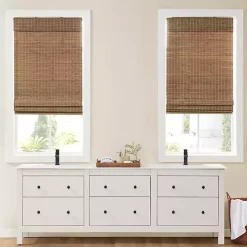Outlet Kirklands Home Bamboo Light Filtering Roman Shade, 33 in. Brown