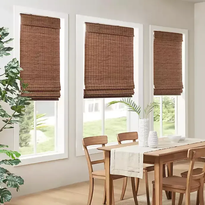 Discount Kirklands Home Bamboo Light Filtering Roman Shade, 35 in. Brown