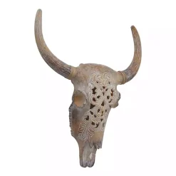 Kirklands Home Bohemian Bull Wall Plaque Brown