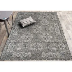 Sale Kirklands Home Bordered Pattern Area Rug, 4x6 Brown