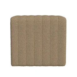 Best Kirklands Home Boucle Channeled Upholstered Ottoman Brown