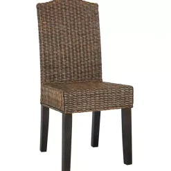 Outlet Kirklands Home Camelback Wicker Dining Chairs, Set of 2 Brown
