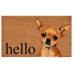 Online Kirklands Home Chihuahua Hello Doormat Brown