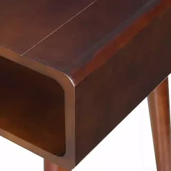 Best Kirklands Home Curved Edge Open Shelf Accent Table Brown