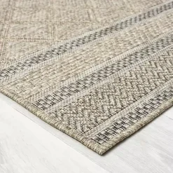 Best Kirklands Home Diamond Lattice Indoor/Outdoor Rug, 5x7 Brown