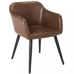 Hot Kirklands Home Faux Leather Adalena Accent Chair Brown