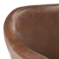 Hot Kirklands Home Faux Leather Adalena Accent Chair Brown
