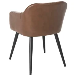 Hot Kirklands Home Faux Leather Adalena Accent Chair Brown