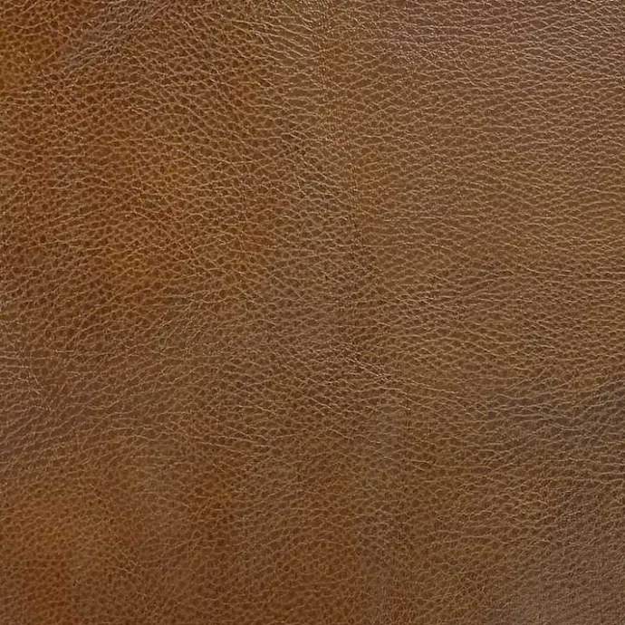 Clearance Kirklands Home Faux Leather Channeled Upholstered Ottoman Brown