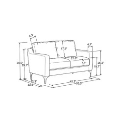 Sale Kirklands Home Faux Leather Fletcher Loveseat Brown