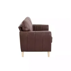 Hot Kirklands Home Faux Leather Lyon Loveseat Brown