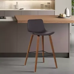 Outlet Kirklands Home Faux Leather Maddie Bar Stool Brown