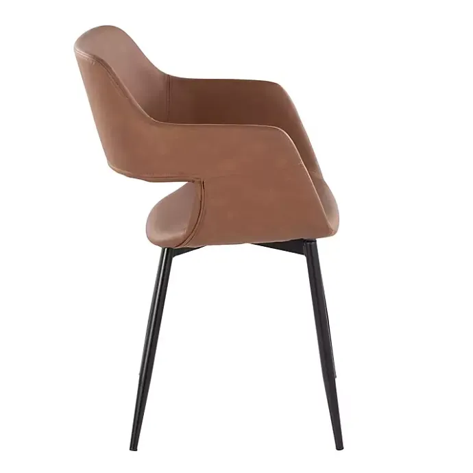 Online Kirklands Home Faux Leather Marge Dining Chairs, Set of 2 Brown