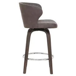 Online Kirklands Home Faux Leather Mynette Swivel Stool, 40 in. Brown