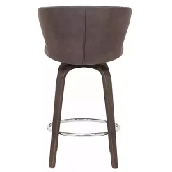 Online Kirklands Home Faux Leather Mynette Swivel Stool, 40 in. Brown