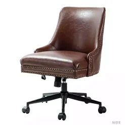 Clearance Kirklands Home Faux Leather Rocking Office Chair Brown
