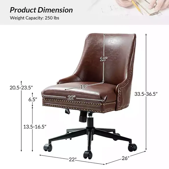 Clearance Kirklands Home Faux Leather Rocking Office Chair Brown