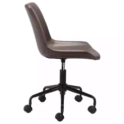 Outlet Kirklands Home Faux Leather Swivel Office Chair Brown