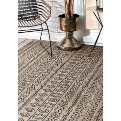 Outlet Kirklands Home Jamie Outdoor Area Rug, 5x7 Brown
