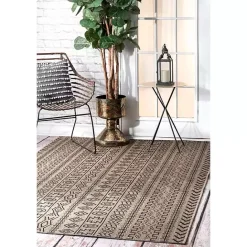 Online Kirklands Home Jamie Outdoor Area Rug, 6x9 Brown