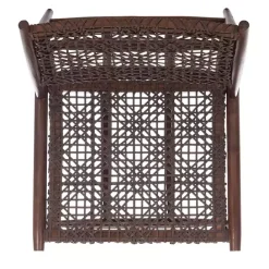 Best Kirklands Home Leather Woven Accent Chair Brown