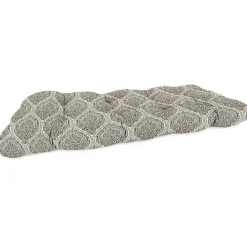 Outlet Kirklands Home Medallion Tufted Outdoor Bench Cushion Brown