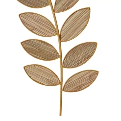 Clearance Kirklands Home Metal and Reed Leaf Wall Plaques, Set of 2 Brown