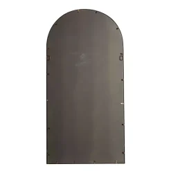 Best Kirklands Home Metal Arch Frame Windowpane Wall Mirror Brown