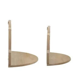 Best Kirklands Home Brown Metal Arched Flower Wall Shelves, Set of 2