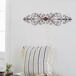 Hot Kirklands Home Metal Scroll Panel Wall Plaque Brown