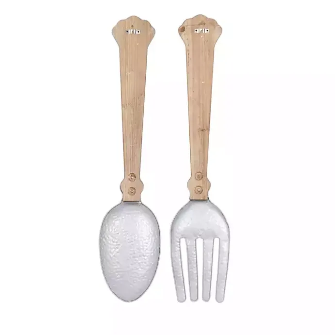 Clearance Kirklands Home Metal Utensils Wall Plaques, Set of 2 Brown