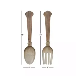 Clearance Kirklands Home Metal Utensils Wall Plaques, Set of 2 Brown