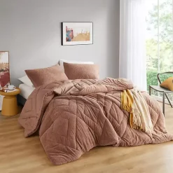 Best Kirklands Home Quilted Teddy 3-pc. Full/Queen Comforter Set Brown