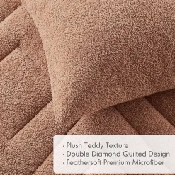 Best Kirklands Home Quilted Teddy 3-pc. Full/Queen Comforter Set Brown