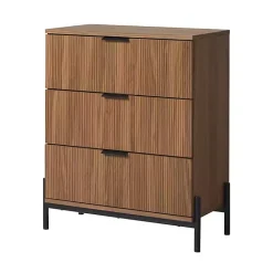 Online Kirklands Home Reeded 3-Drawer Dresser Brown