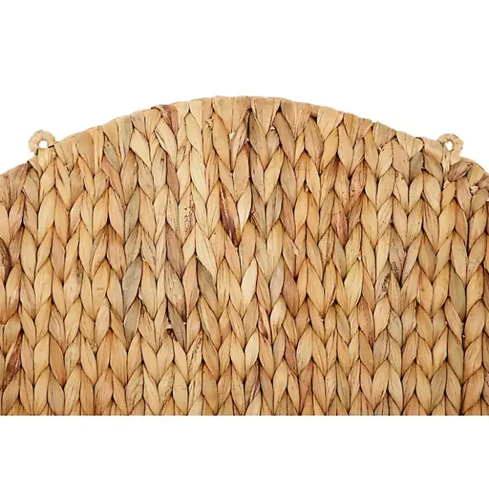 Best Kirklands Home Brown Sea Grass Woven Round Wall Shelf