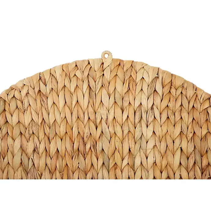 Best Kirklands Home Brown Sea Grass Woven Round Wall Shelf