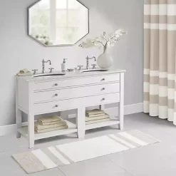 Clearance Kirklands Home Brown Stripe Reversible Bath Runner