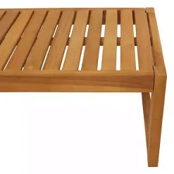 Discount Kirklands Home Teak Wood Slatted Outdoor Coffee Table Brown