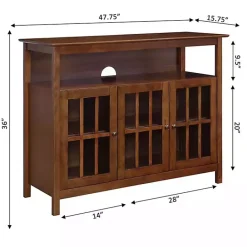 Clearance Kirklands Home Tiered Deluxe Cali Media Cabinet Brown