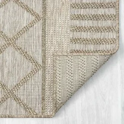 Sale Kirklands Home Brown Transitional Stripes Outdoor Rug, 8x10