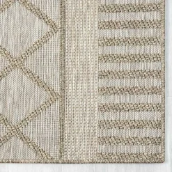Sale Kirklands Home Brown Transitional Stripes Outdoor Rug, 8x10