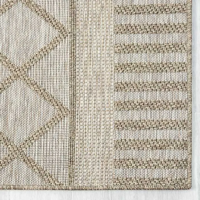 Sale Kirklands Home Brown Transitional Stripes Outdoor Rug, 8x10